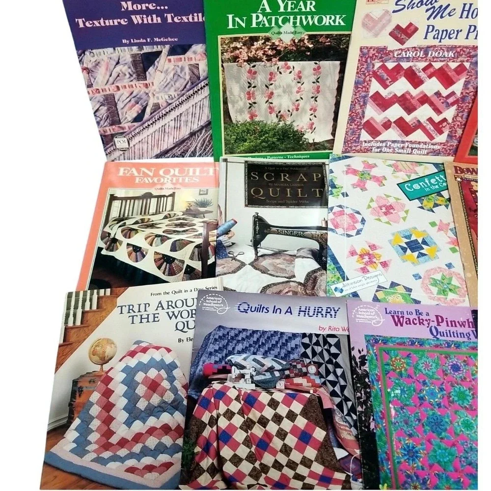 Vtg‎ Modern Quilting Crochet Pattern Books Quilt in a Day Scrap DIY Grannycore